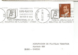 ESPAÑA 1985 MAT RODILLO MADRID EXPO PLASTICA QUIMICA CHEMISTRY - Chimie