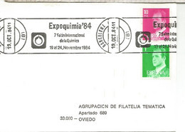 ESPAÑA 1984 MAT RODILLO BARCELONA EXPOQUIMIA 84 SALON QUIMICA CHEMICAL CHEMISTRY - Scheikunde