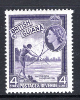 British Guiana 1954-63 QEII Pictorials - 4c Shooting Fish MNH (SG 334) - Guyane Britannique (...-1966)