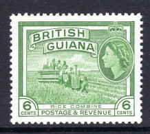 British Guiana 1954-63 QEII Pictorials - 6c Rice Combine-harvester MNH (SG 336) - British Guiana (...-1966)