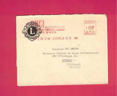 Lettre De 1957 Pour Les USA EUAN - EMA SATAS SD 3181 - BNCI Succursale Douala - Lions International - Cameroun (1960-...)