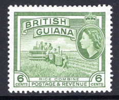 British Guiana 1954-63 QEII Pictorials - 6c Rice Combine-harvester - DLR Printing - HM (SG 336a) - Guayana Británica (...-1966)