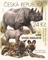 896 Czech Republic Nature Protection: Zoological Gardens I -rhino And African Wild Dog 2016 - Rinoceronti