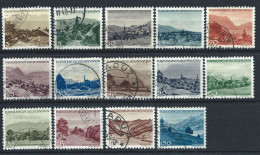 Liechtenstein N°199/212 Obl (FU) 1944/45 - Tourisme "Paysages" - Usati