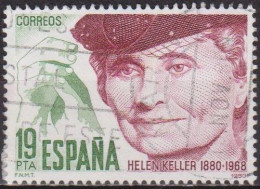 Helen Keller - ESPAGNE - Handicapée Au Service De L'humanité - N° 2220 - 1980 - Usati