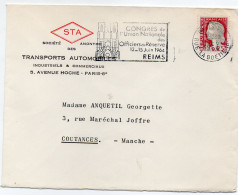 1964 - PARIS VIII Rue De La BOETIE - Congrés Dess Officiers De Réserve REIMS - Cachets Provisoires