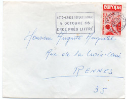 1966 - RENNES GARE - Moto-Cross International ERCE Près LIFFRE - Bolli Provvisori