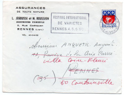 1966 - RENNES R.P. - Festival International De Variétés - Cachets Provisoires