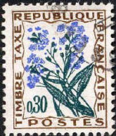 France Taxe Obl Yv: 99 Mi:99 Timbre Taxe Myosotis (cachet Rond) - 1960-.... Usados