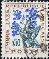 France Taxe Obl Yv: 99 Mi:99 Timbre Taxe Myosotis (beau Cachet Rond) - 1960-.... Afgestempeld