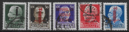 Italia Italy 1944 RSI Imperiale 5val Sa N.491-495 US - Usados