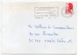 1986 - TARBES RP - LANNEMEZAN / TARBES Journée Nationale Du Timbre - Aushilfsstempel