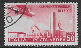 Italia Italy 1934 Regno Mondiale Di Calcio Aerea C50 Sa N.A69 US - Correo Aéreo