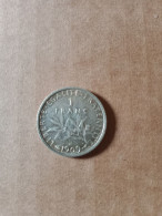 France - Pièce De 1 Franc Argent Semeuse De 1909 - 1 Franc