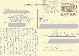 Poland Postcard Used Cp 184b S.62.X.02: Warszawa Barbakan (postal Circulation Krynica) - Ganzsachen