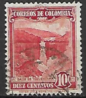 COLOMBIE   -   1948 .  Y&T N° 429 Oblitéré .   Chutes / Walls - Colombie