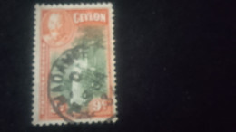 CEYLON- 1935 -35      9   C.    GEORGE    V..      DAMGALI - Sri Lanka (Ceylon) (1948-...)