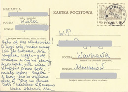 Poland Postcard Used Cp 181 A S 62.I.01: Opole Castle (postal Circulation Kielce) - Stamped Stationery