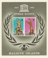 THEMATIC U.N.E.S.C.O./HUMAN RIGHTS: SCULPTURES BY RODIN, "EVE" AND "ADAM"    -  MS  -   MALDIVE - UNESCO