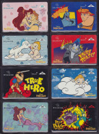 Belgium 8 Phonecards L&G - - - Disney Hercules (complete Series) - Without Chip