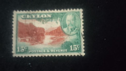 CEYLON- 1935 -35      15   C.    GEORGE    V..      DAMGALI - Sri Lanka (Ceylon) (1948-...)