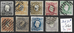 PORTUGAL 26 à 34 Oblitérés Côte 1560 € ( 30 Haut De Tête Légèrement Détaché , 32 Un Clair Et 1 Petit Trou ) - Used Stamps