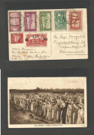 ALGERIA. 1939 (25-6 Jan) Alger - Denmark, Copenhagen. Multifkd Card. Very Nice Item + Destination. - Algérie (1962-...)