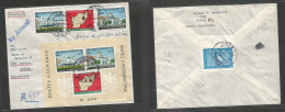 AFGHANISTAN. 1966 (10 Oct) Kaboul - Switzerland, Geneva (14 Oct) Registered Air Multifkd Front And Reverse Envelope Incl - Afghanistan