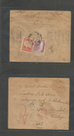 AFGHANISTAN. 1936 (Feb) Kaboul - Turkey, Pangalti (4 March) Registered Reverse Multifkd Envelope + R-cachet + Arrival Ma - Afghanistan