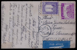 AFGHANISTAN. 1938 (5 Dic). Kaboul - Czechoslovakia. Air Fkd PPC. Kandahar View Card. Air Label. Fine. - Afghanistan