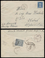 AFGHANISTAN. 1927 (6 Dec). Germany - Kabul. Fkd Env P Due. Scarce Nice Combination Opens Well For Displays. - Afganistán