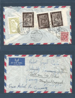 AFGHANISTAN. 1964 (27 Dec) Kabul - Austria Zellan See (2 Jan 65) Airmail Reverse Multifkd Envelope + Taxed 30gr. Ausria  - Afghanistan