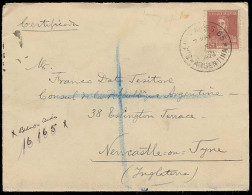 Argentina - Stationery. 1928. Bs As - 65 - UK / Newcastle. Reg Fkd Env With Manuscript Registration Box. Fine. Addressed - Autres & Non Classés