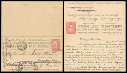Argentina - Stationery. 1889. Jujuy - Germany. Fwded 6c Doble Stat Card All Transits On Front. XF + Scarce Early Oversea - Autres & Non Classés