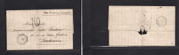 ARGENTINA. 1862 (14 May) Buenos Aires - Bordeaux, France. E With Text With French Postal Circular Fleur On Cachet On Fro - Autres & Non Classés