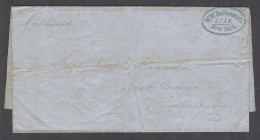 ARGENTINA. 1855 (22 Oct). Boston - Argentina / Bark Macia / Bs As. Per Northwood. Via NY Fwded Agent WW De Forest & Cº / - Autres & Non Classés