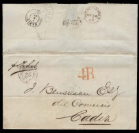 ARGENTINA. 1867 (11 May). French Mail Disruption. Bs As - Spain (3 July). EL Full Text Intended Via French Maritime But  - Autres & Non Classés