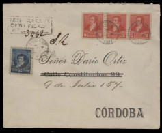 ARGENTINA. 1894 (June) Bs As Estacion Central - Cordoba. Reg Multifkd Mixed Issues Env. VF. - Autres & Non Classés