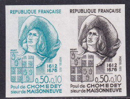 France Essais De Couleur N°1706 Paul De Chomedey Sieur De Maisonneuve  Paire Qualité:** - Autres & Non Classés