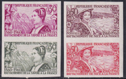 France Essais De Couleur N°1246/1247 Nice Et Savoie 2 Paires Qualité:** - Autres & Non Classés