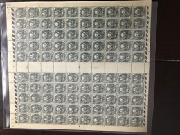 Andorre   N°2 1c  Blanc Feuille De 100 Timbres Qualité:** - 1900-29 Blanc