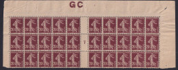 France Variétés  N°139 Bloc De 30 Haut De Feuille* Manchette GC Mill 7 Qualité:** - Guam