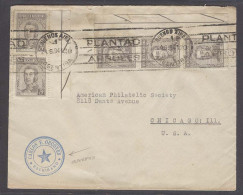 Argentina - XX. 1941 (24 June). BA - USA / Chicago. Multifkd 3c Grey Proceres (x5) All Margin Border With Lines Cds. VF. - Other & Unclassified