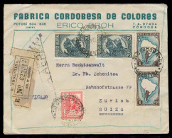 Argentina - XX. 1948. Cordoba - Switzerland. Air Multifkd Env / Ilustrated Cover. VF. - Autres & Non Classés