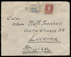 Argentina - XX. 1929. Pueblo Nuevo / Junin - Switzerland. Reg Fkd Env. VF. - Autres & Non Classés