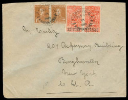 Argentina - XX. 1928. Rosario - USA. Multifkd Including 2 X Reverse Locals Acepted As Postage / Tied. V Nice. - Autres & Non Classés