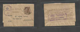 Argentina - Stationery. 1943 (20 July) Bs As - Switzerland, Locarno. 2c Brown Complete Stat Wrapper. British Censored. R - Autres & Non Classés