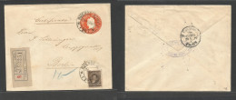 Argentina - Stationery. 1899 (27 Aug) Buenos Aires - Germany, Berlin (20 Sept) Registered 5c Red Stat Env + 24c Adtl, Ti - Autres & Non Classés