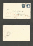 Argentina - Stationery. 1888 (23 March) Exped Nº2 - USA, Cleveland, OH (23 March) Registered 24c Blue Stat Env + Adtl 24 - Autres & Non Classés