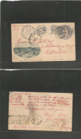 Argentina - Stationery. 1905 (30 Aug) REPLY Half Stationary Illustrated "Boca Riachuelo" 6c Grey Stationary Card Used Ba - Autres & Non Classés